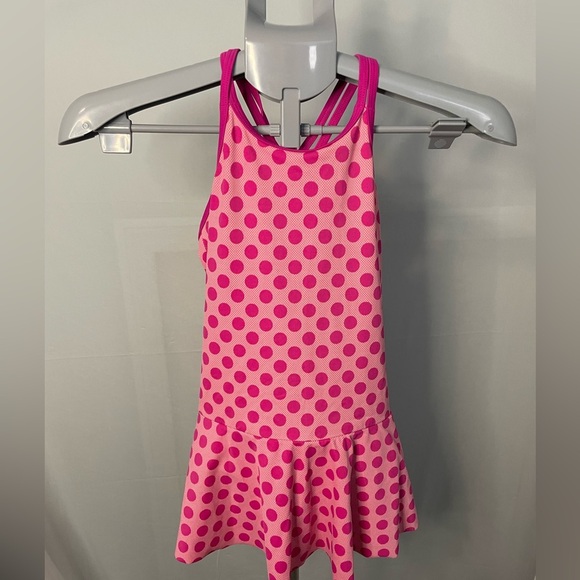 Lands' End‎ Pink Polka Dot Swim Dress | size 10 - Picture 1 of 7
